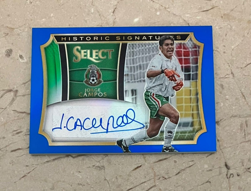 Tarjeta Panini Historic Firmada Jorge Campos /99 México 