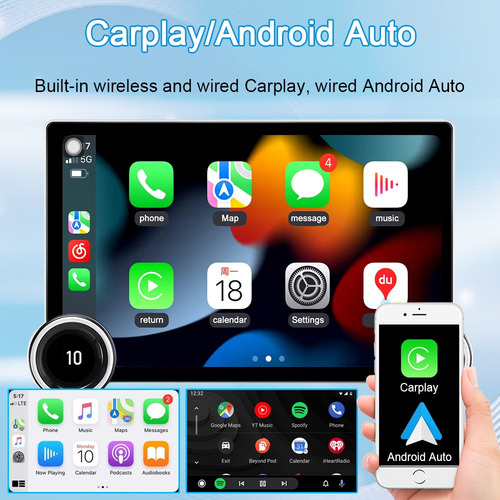 C-jestéreo Carplay 4+64gb Android 13 2k Touch Screen Camera.