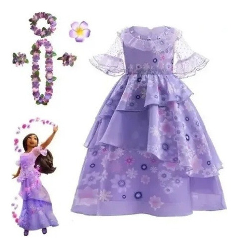 6 Pcs/set Isabela Charm Cosplay Purple Princess Dress