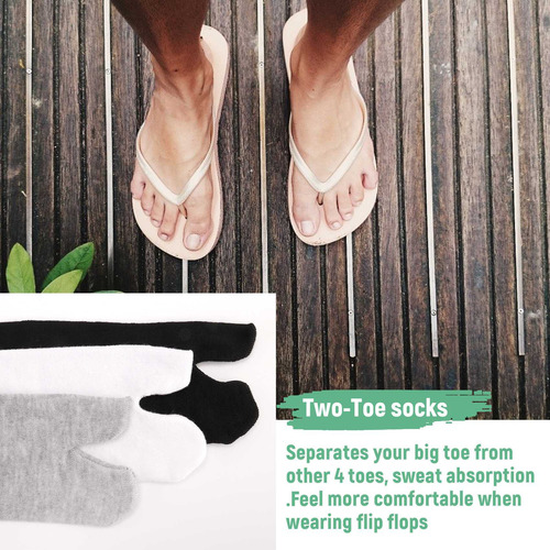3 Pares De Sandalias Tipo Kimono Japonés Con Punta Dividida