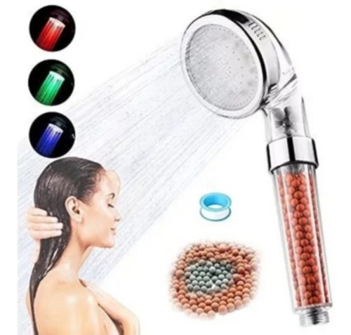 Cabezal De Ducha Luces Led De Colores Por Temperatura