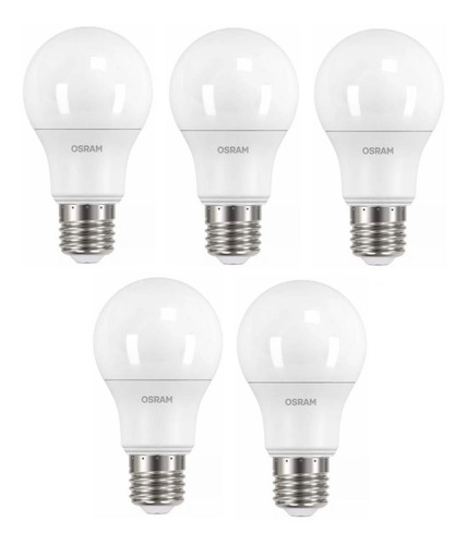 Lampara Led Osram  Dimerizable 9 W E27 B.calido Pack X 5 U.