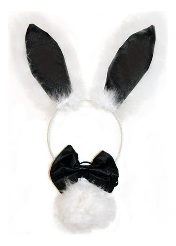 Diadema Con Forma De Oreja De Conejo, Cola Y Pajarita Para H