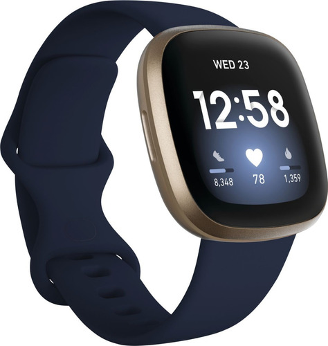 Fitbit Versa 3 Smartwatch Gps Azul Medianoche / Dorado Claro