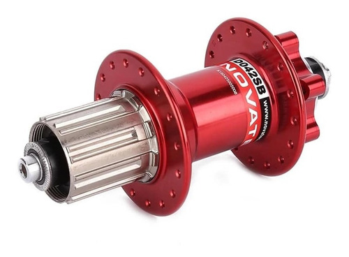 Maza Novatec 36 Hoyos Trasera Tronadora Sellada Roja Shimano