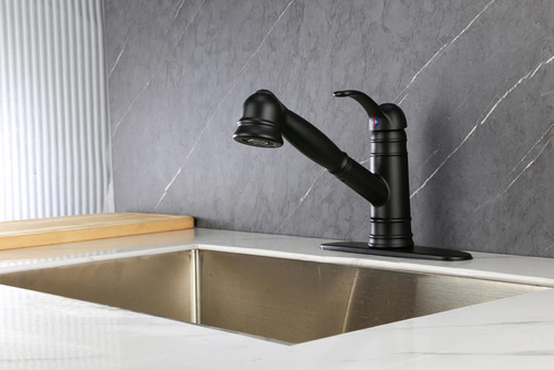 Grifo De Cocina Negro De Derengge Matte, Grifo De Cocina Con
