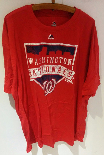 Remera Beisbol Mlb Majestic Washingston Nationals 4xl Grande