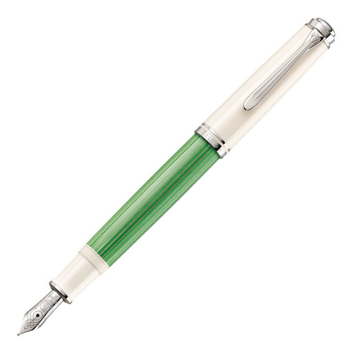 Caneta Tinteiro Pelikan M605 Green White Pena Média