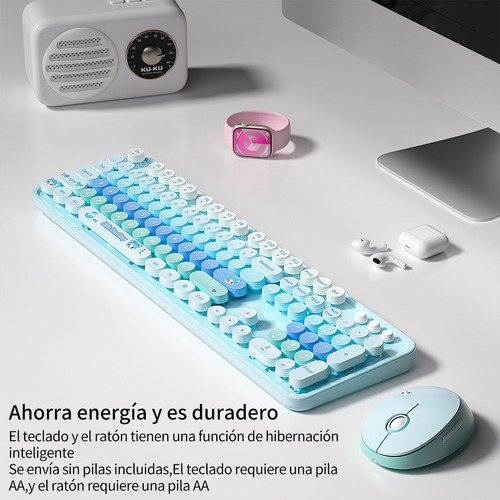Set De Teclado Y Ratón Mofii St En Azul