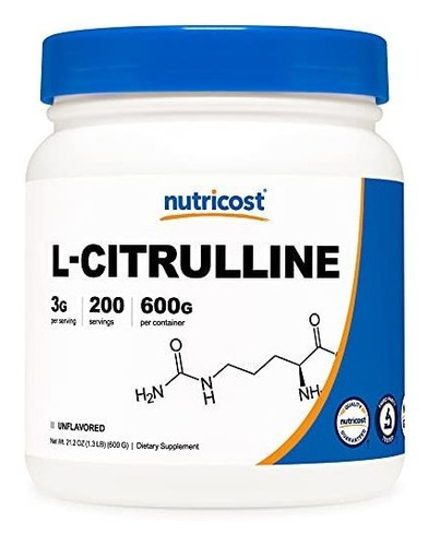 Nutricost Polvo Puro De L-citrulina (base) (21.16&nbsp;oz)