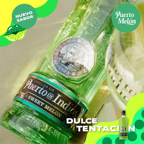 Pack De 6 Ginebra Puerto De Indias Sweet Melon 750 Ml