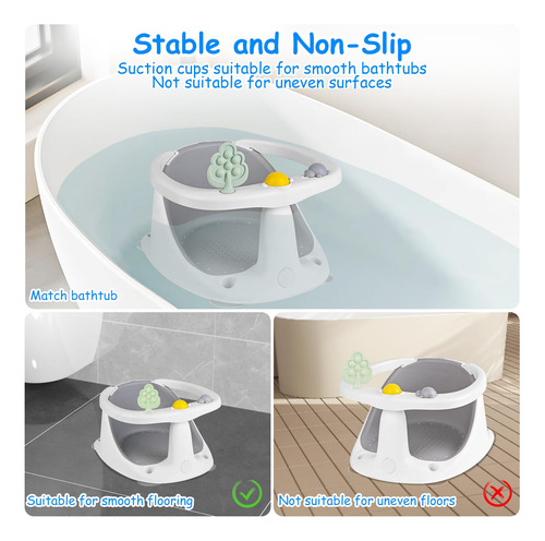 Asiento De Baño Alnuy Para Bebés De 6 A 24 Meses Con Vaso De