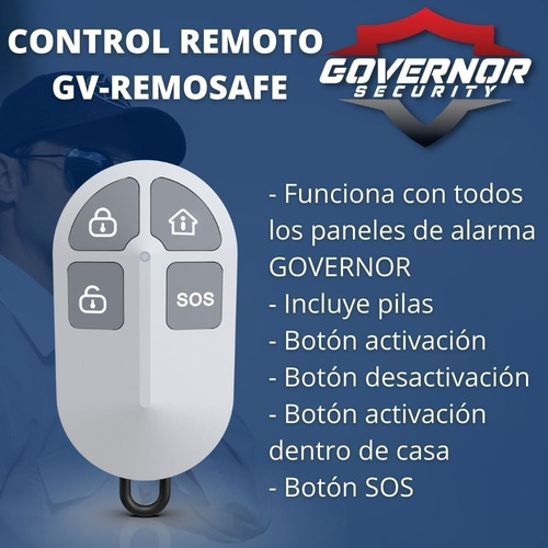 Control Remoto Para Alarmas Inalambricas Governor