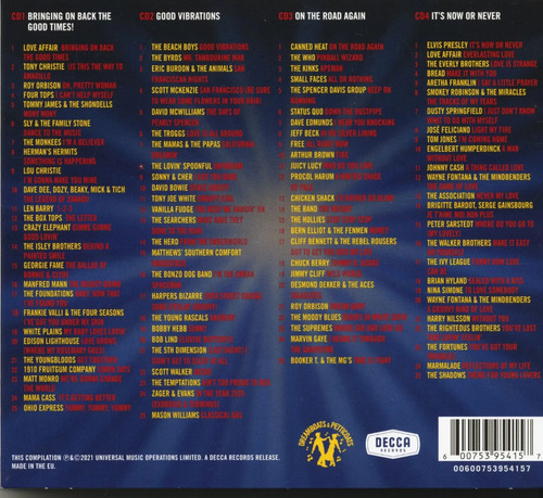 4 Cds Box Set 100 Hits David Bowie, Elvis, Hollies