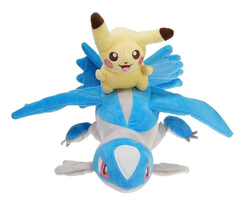 Peluche Pikachu Volando Con Latios Pokemon Center 30cm Felpa