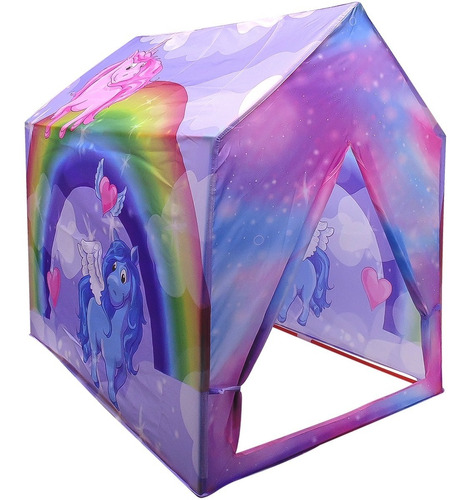 Carpa Infantil Casita Unicornio Pony Arco Iris 8192 Poppi