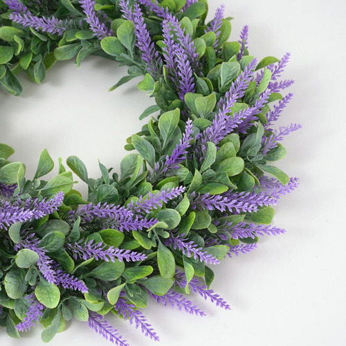 Hermosa Guirnalda De Lavanda Puerta De La Pared Guirnalda