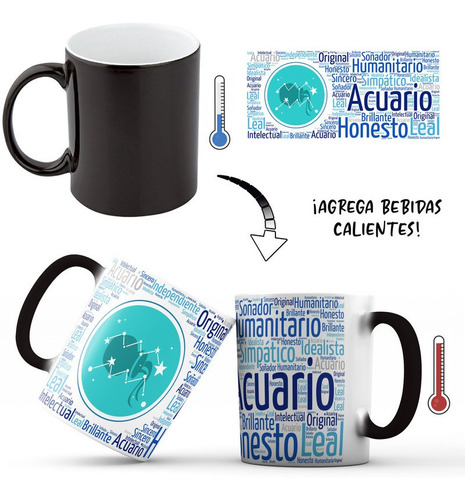 Mug Pocillo Mágico Acuario Zodiaco Astrologia Taza