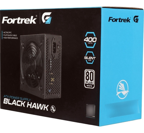 Fonte Atx Gamer 400w 80 Plus White Black Hawk Fortrek