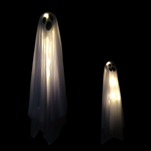 Imagen 2 de 10 de Fantasma Colgante Led Luminoso Halloween Decoración
