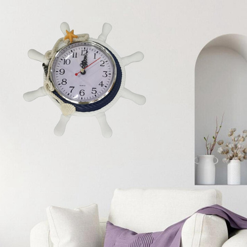 Reloj De Pared De Decoración De Pared De Café Casero Azul