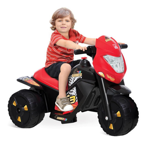 Mini Moto Eletrica Infantil Meninos Radical Banmoto 6v Preta