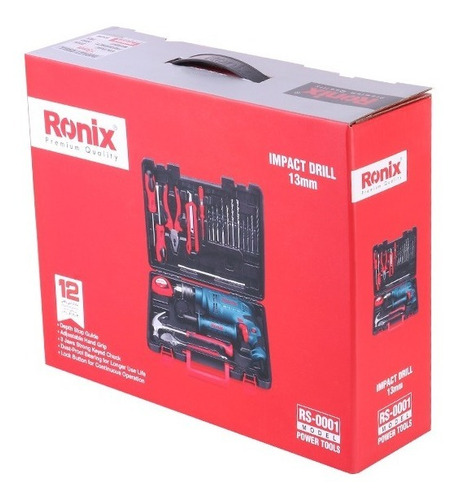 Taladro Ronix 650w Con Caja De Herramientas, Calidad Premium