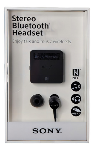 Fones de ouvido estéreo Bluetooth Sony Sbh24, cor preta