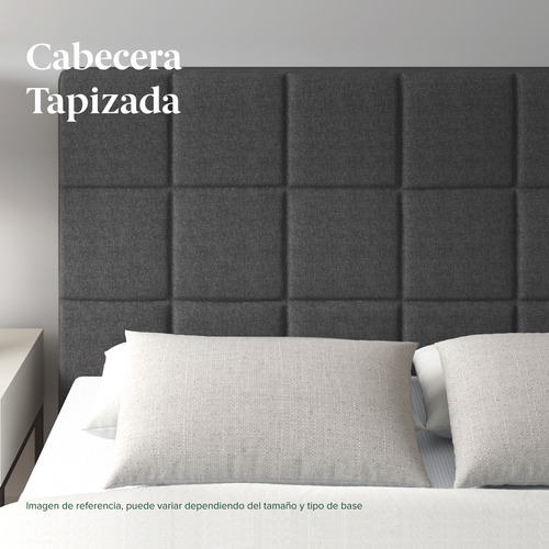 Zinus Leo | Base Cama Matrimonial Con Cabecera Y Tapiz