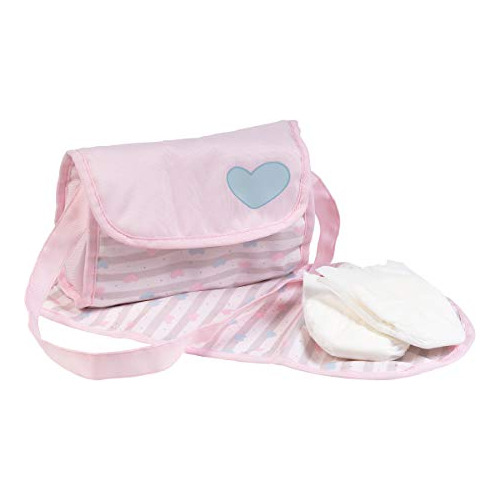 Adora Baby Doll Diaper Bag In Classic Pastel Pink, Diapers F