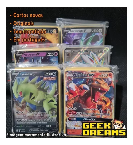 Lote Pokémon 5 Cartinhas Gx Sem Repetições Lendaria Rara - Pokemon