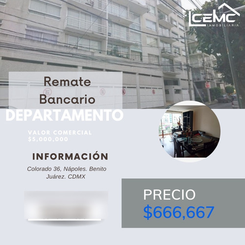 Departamento En Remate Bancario En Napoles, Benito Juarez