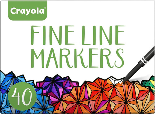 40 Marcadores De Colores Crayola Punta Fina 1.0 Mm