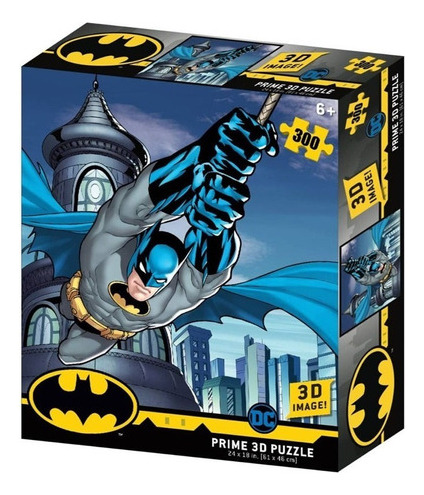 Puzzle Rompecabeza 300 Pzs Prime 3d Batman Soaring Dc Comics