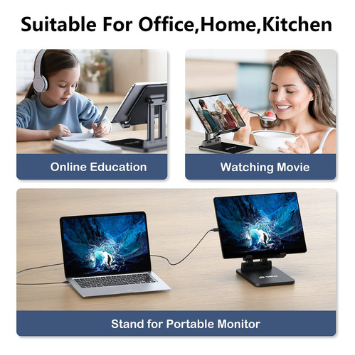 Soporte Para Tablet Tripro Ajustable Y Plegable 7 A 15.6 Pul Color