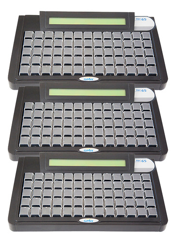 Combo Gertec 03 Teclados Programáveis Tec-e 65 Display