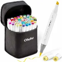Comprar Marcadores Ohuhu De Alcohol Para Colorear Punta Pincel 