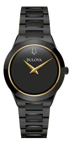 Reloj Bulova Quartz Modern Milenia Para Mujer 98l314 Black