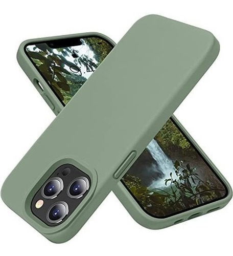 Funda Compatible iPhone 13 Pro Silicona Color Calca Verde