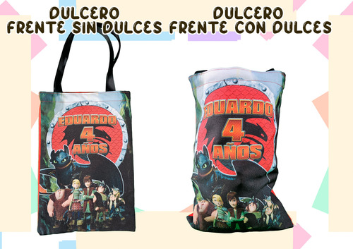45 Dulceros Bolsitas Recuerdos Como Entrenar A Tu Dragon Rojo Como Entrenar A Tu Dragon Modelo1