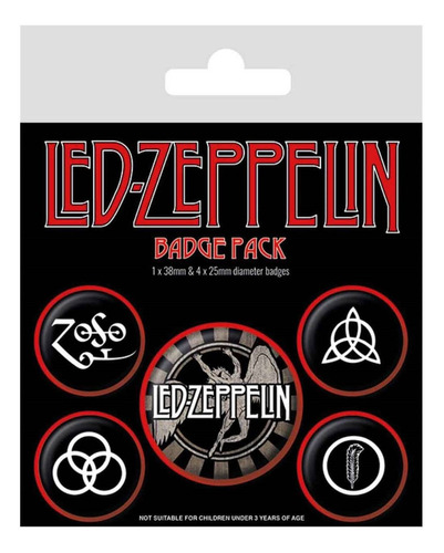 Set Pins Led Zeppelin - Mosca