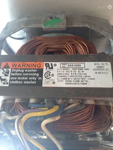 Motor Lavadora 1/2 Hp 120v