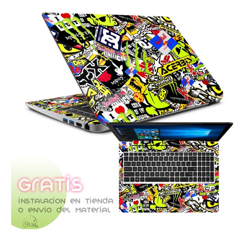 Skin Laptop Sticker Boom Protector Decorativo + Instalacion