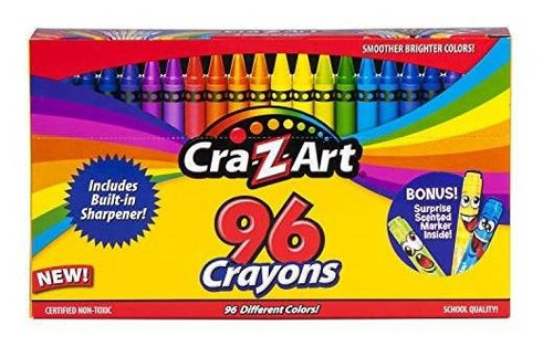 Cra-z-art 96ct Crayons In Flip-top Box With