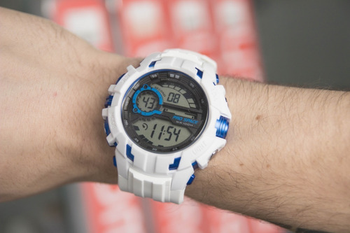 Reloj Digital Prospace Nws Blanco 100mts Sumergible Deporte