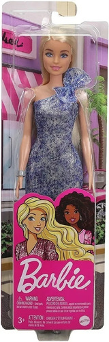Muñeca Barbie Glitz Vestido Azul Mattel
