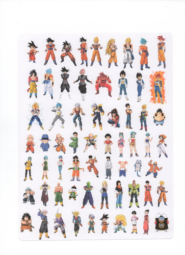 Dragon Ball Stickers Personajes 1 X 64