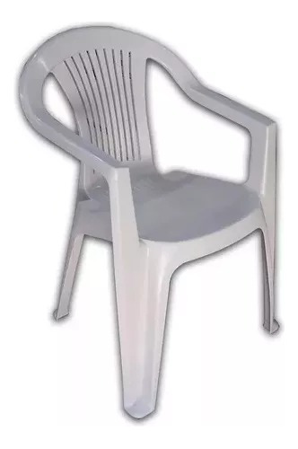 Silla Florencia Mascardi Blanca Plastico Apilable