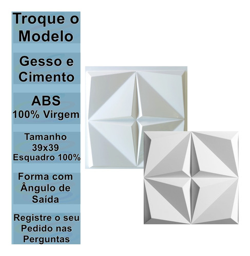 Forma Molde De Abs Gesso 3d E Cimento Placa Revestimento 3d