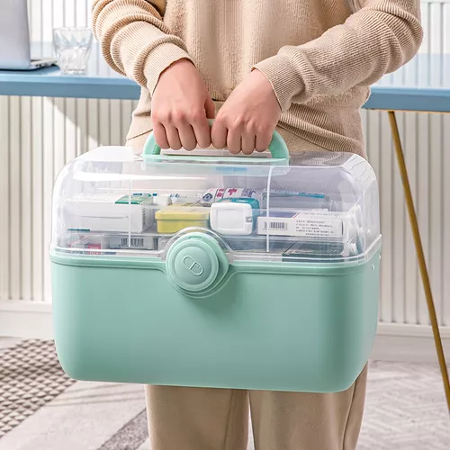 Contenedor Bucket Organizador de Medicamentos 3 Divisones